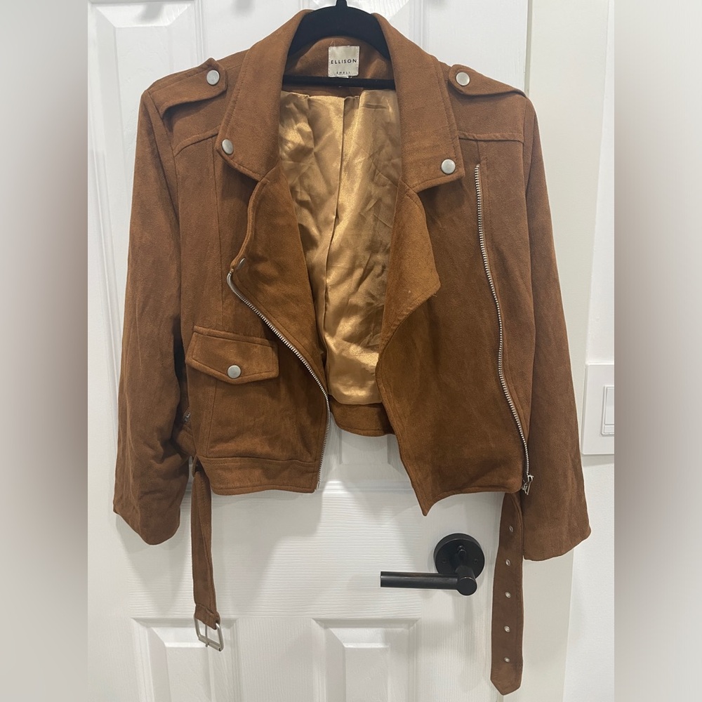 Ellison Small Brown Faux Suede jacket